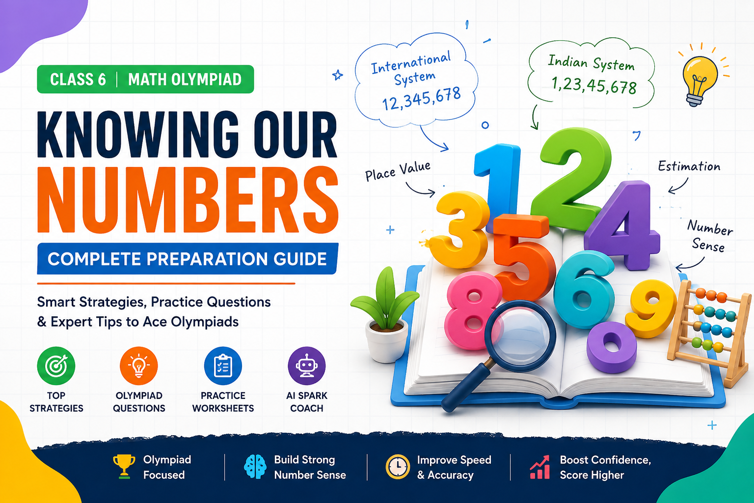 Knowing Our Numbers for Math Olympiad Class 6 preparation guide with practice questions and strategies